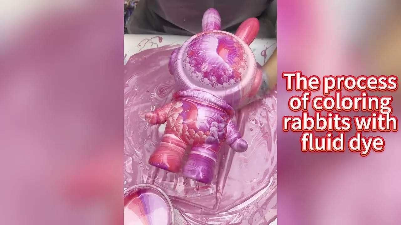 The process of coloring rabbits with fluid dye｜