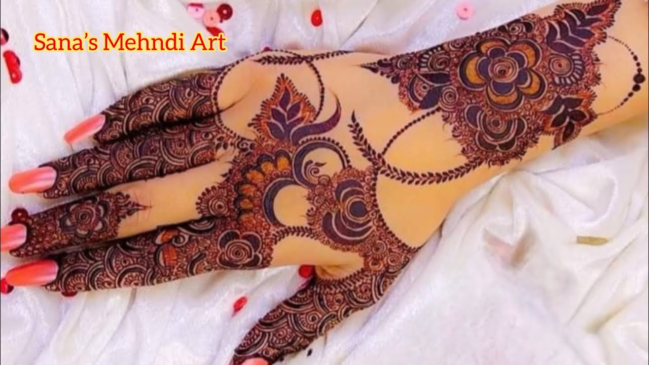 Very Beautiful Stylish Mehndi Design For Hands | Prettiest Latest Back Hand Henna Design 