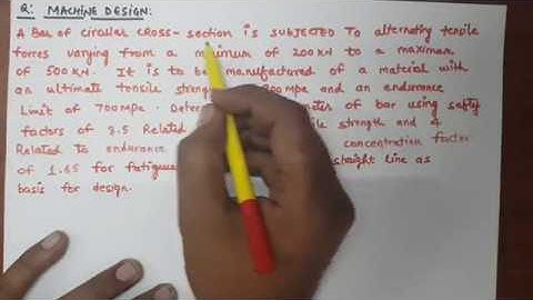 SODERBERG,GOODMAN AND GERBER RELATION || FIND DIAMETER OF BEAM || TECHNICAL CLASSES || IN HINDI