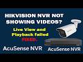 Hikvision Live View &amp; Playback Fixed | AcuSense NVR Tutorial. #hikvision