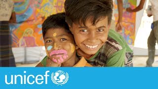 Rohingya refugee children find their voice with art | UNICEF
