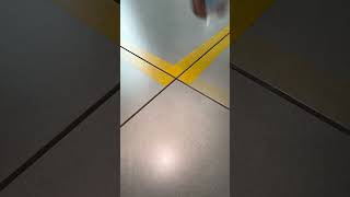 applying duct tape before grouting #grout #tiles