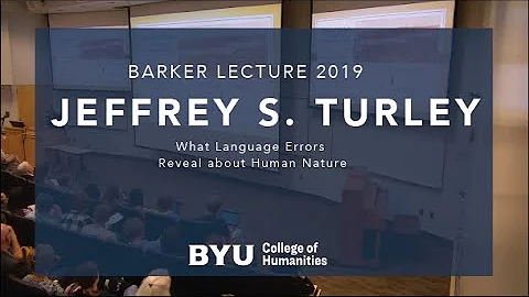 James L. Barker Lecture 2019: Professor Jeffrey S....