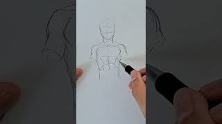 How To Draw Chest Muscles and Abs   Male Anatomy #howtodraw #anatomy  #art #shorts