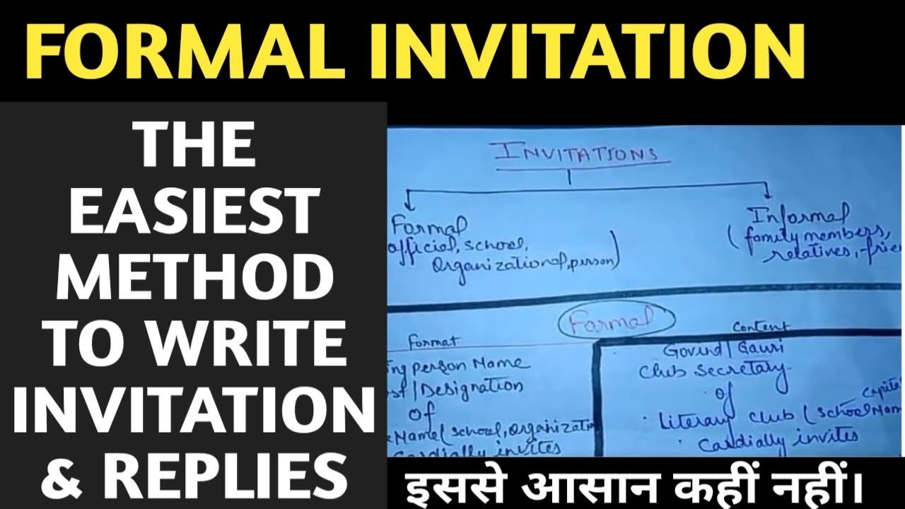 FORMAL INVITATION EFFECTIVE & EASIEST METHOD TO WRITE WRITING
