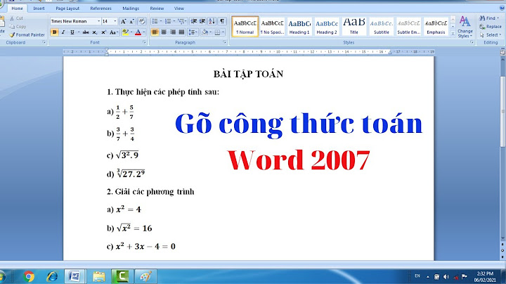 Cách gõ ký hiệu toán học trong word 2007 năm 2024
