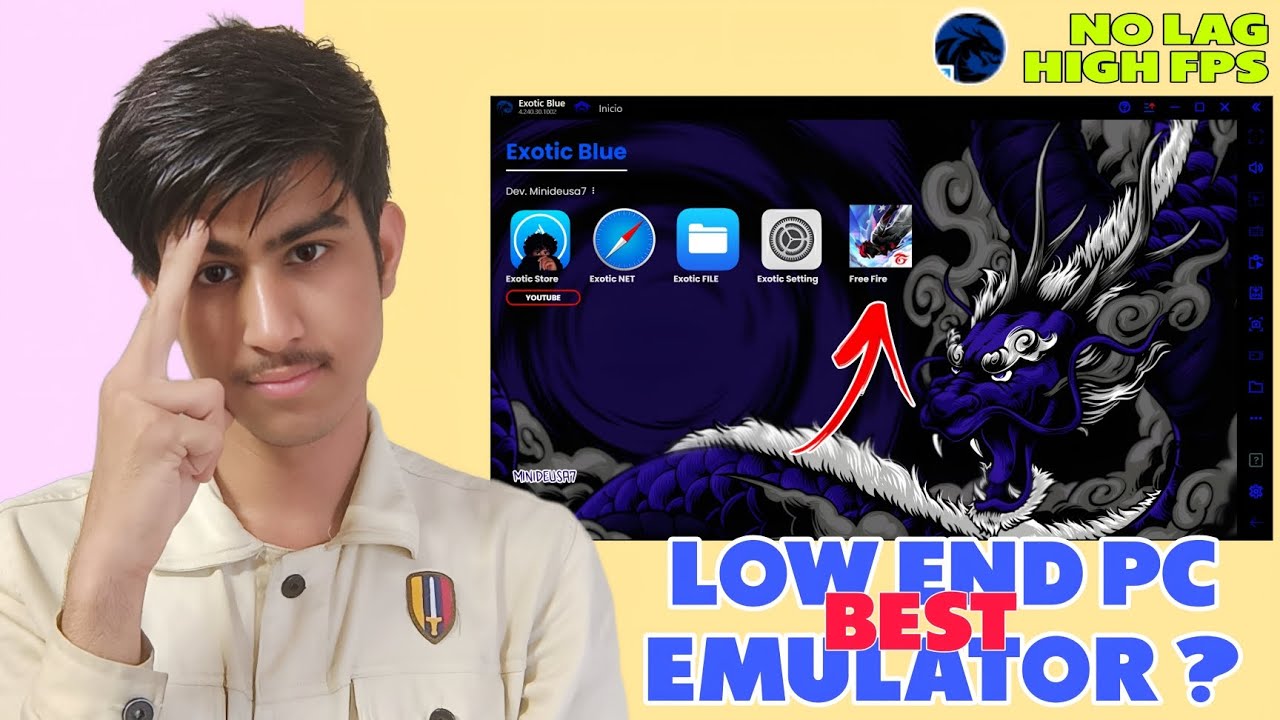 Exotic Blue Premium Lite Weight Emulator For Low End Pc Free Fire - YouTube