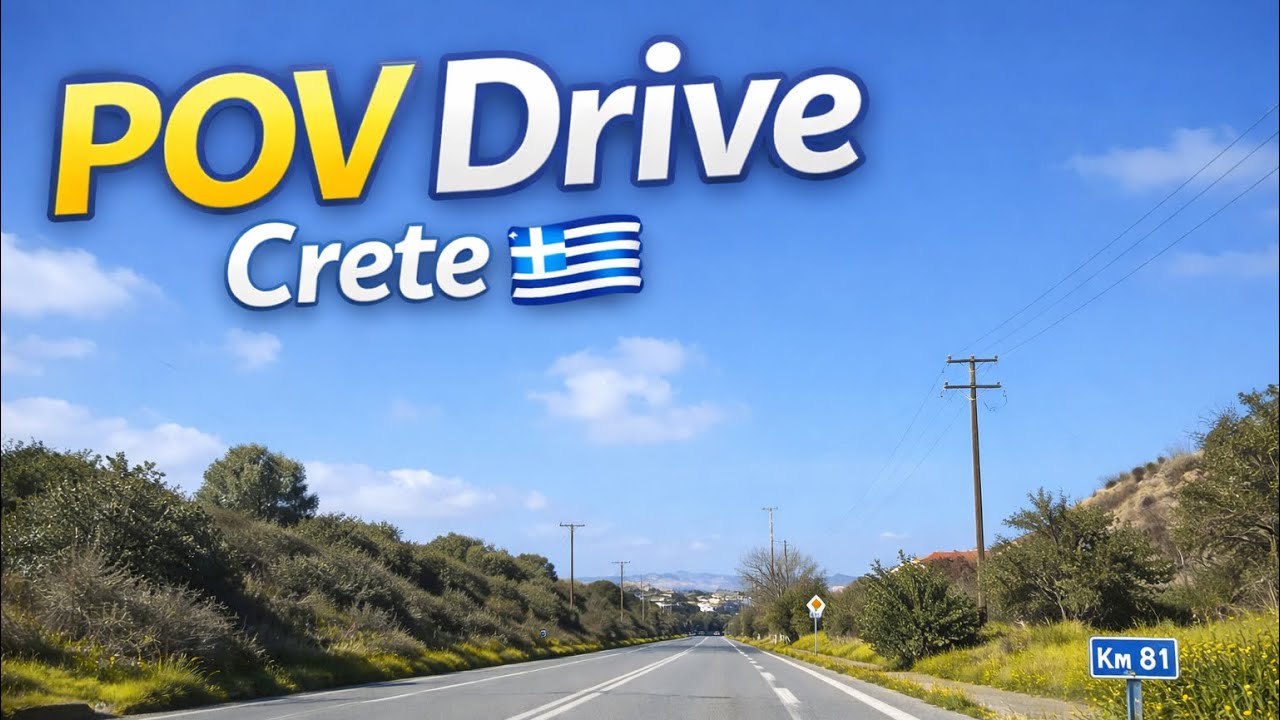 POV Drive Through Crete 🇬🇷 | Heraklion to Chania – Morning Coastal Highway