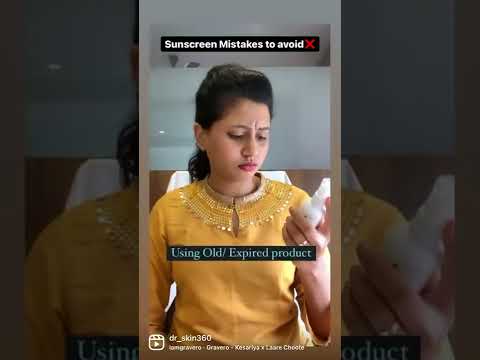 Sunscreen mistakes to