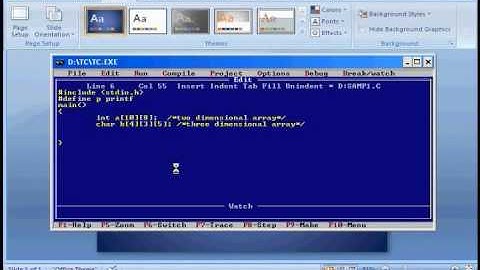 turbo c - lesson 12 - multidimensional array