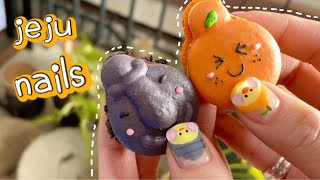 [셀프네일]제주여행기념 빵빵덕네일🐥🍊|제주도네일|한라봉네일|하르방네일|빵빵덕네일|캐릭터네일