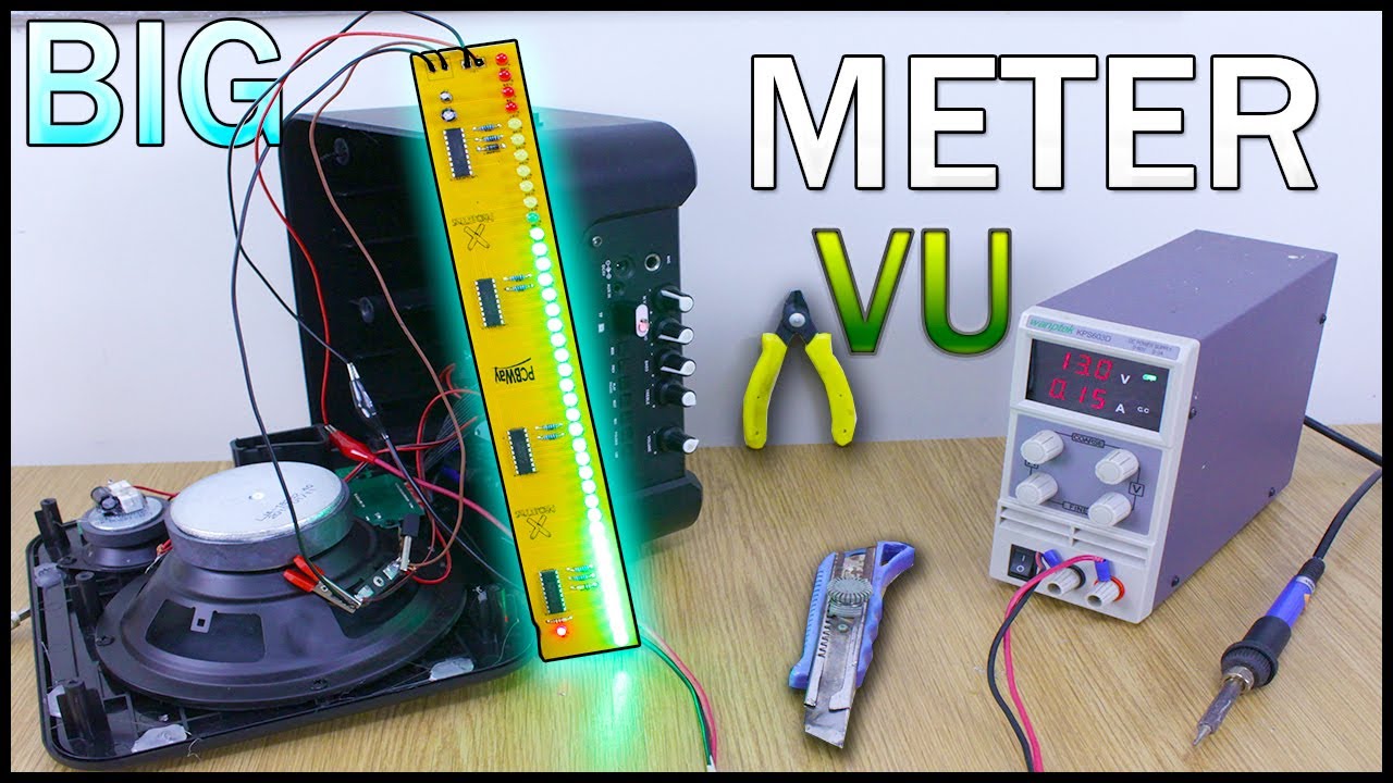 FIZ O MAIOR VU METER DO YOUTUBE BR  ( Sem Transístores, COM CI, COM PCB , PODE SER SEU)