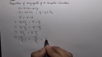 Properties of Conjugate of Complex Numbers (hindi) | NCERT 11 Class Maths