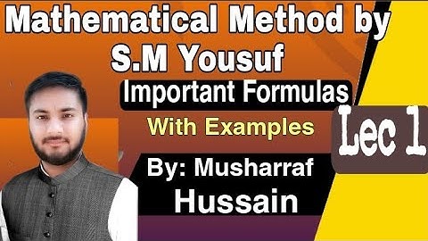 Mathematical Method By S.M Yousuf || Important formulas|| Important lecture 1 || Laplace transform
