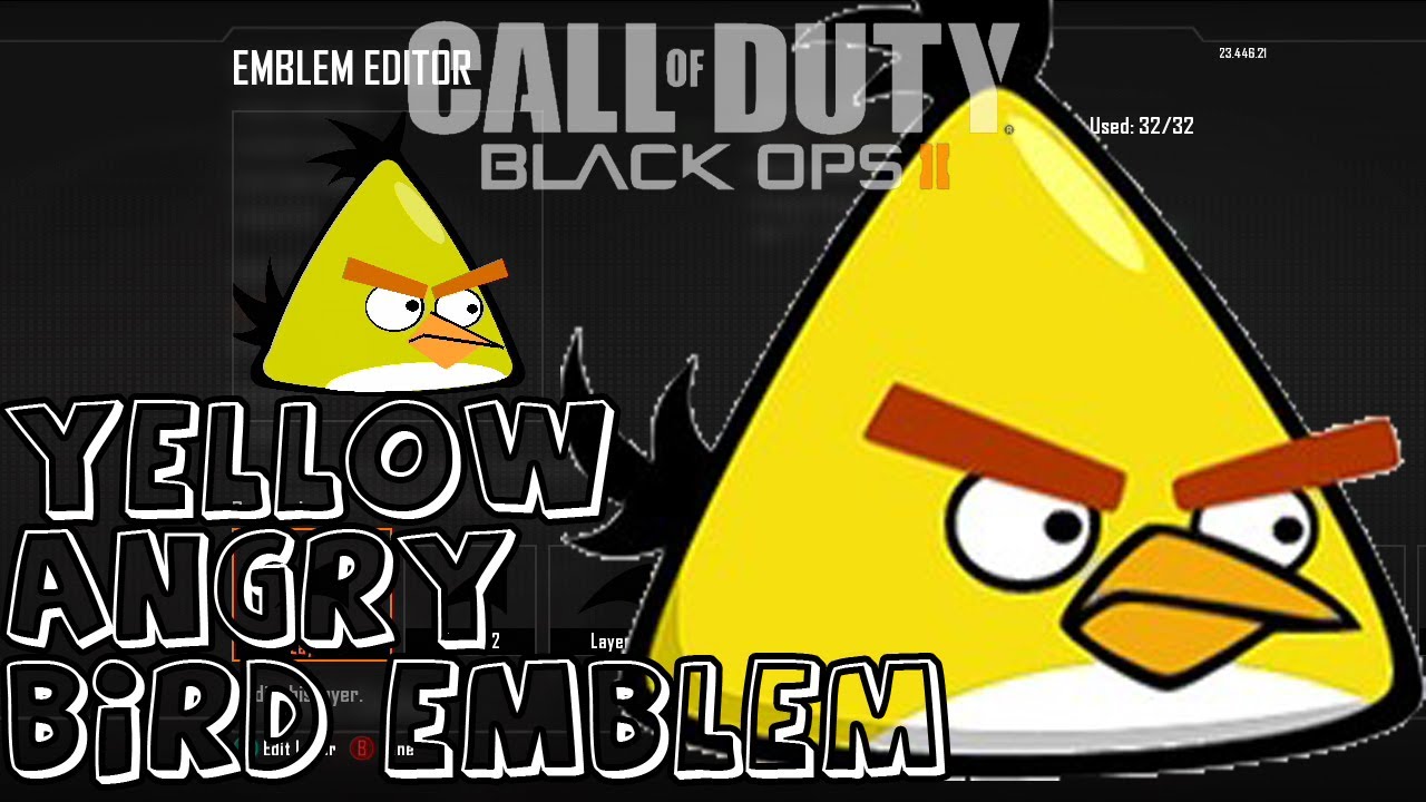 Black Ops 2 ANGRY BIRD YELLOW Emblem Tutorial YouTube