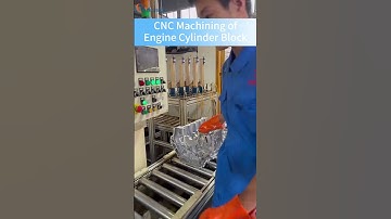 CNC Machining of Engine Cylinder Block Part 2 #engineparts #engineblock #cylinderblock #shorts