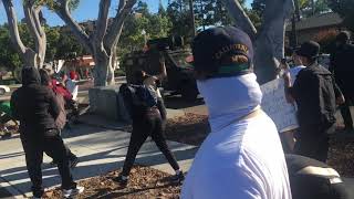 Scenes from protests may 30, 2020, in la mesa, california, including
rally outside mesa police station, young men pelting an armored
vehicle with rocks, a...