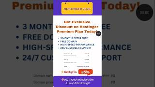 Get Hostinger Premium Hosting at Lowest Price 2026 🚀 Limited Deal