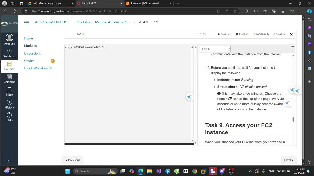 Module 4 lab 1 launching an ec2 instance youtube