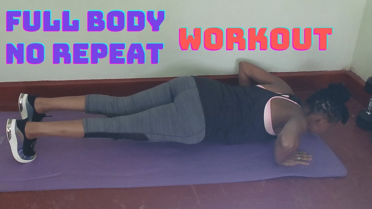 20 MIN FULL BODY WORKOUT // No Repeat Home Workout - YouTube