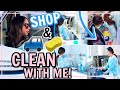 CLEAN WITH ME and SHOP WITH ME! CLEANING MY KITCHEN, BATHROOM, ETC + TARGET CLOTHING HAUL