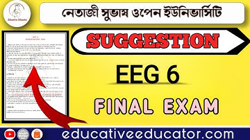 FINAL Exam Suggestion 2023 /BDP EEG 6