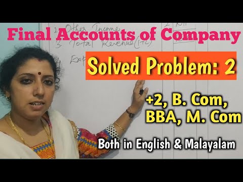 Final Accounts of Company,Solved Problem