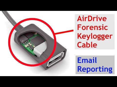 AirDrive Forensic Keylogger Cable Pro Email Reporting