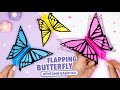 Origami Flapping butterfly | How to make moving paper butterfly