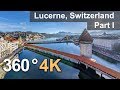 360°, Lucerne, Switzerland. Part I. 4К aerial video