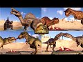 All FOOD SHARING Animations of Medium and Large Carnivore Dinosaurs | Jurassic World Evolution 2