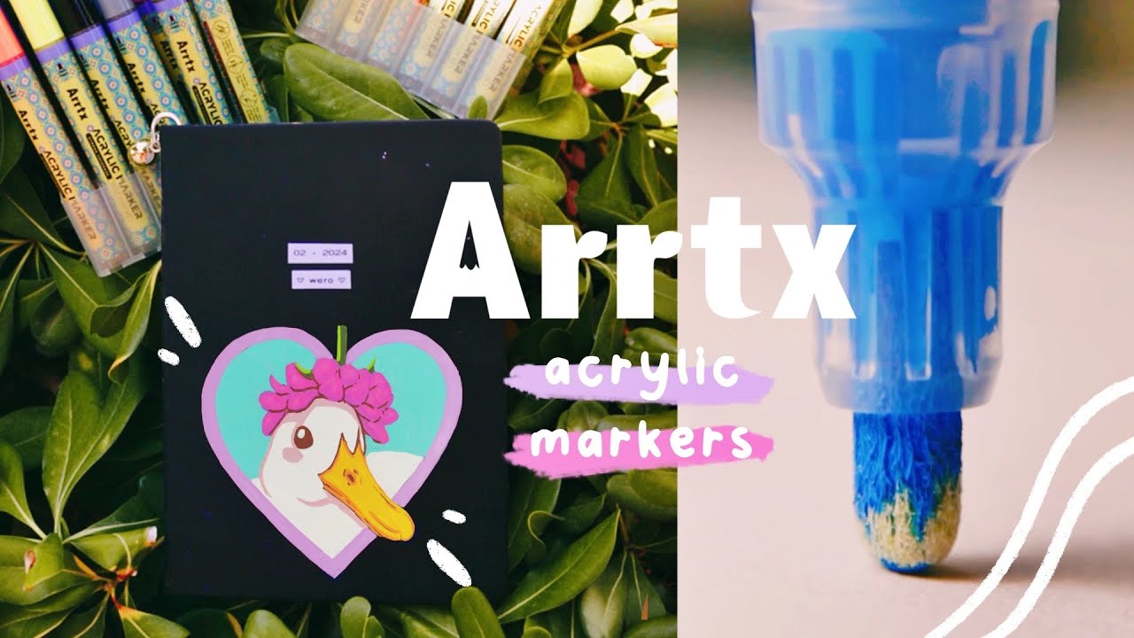 🌺 TRYING ACRYLIC MARKERS FOR THE FIRST TIME 🐤 ft. ARRTX acrylic markers ...