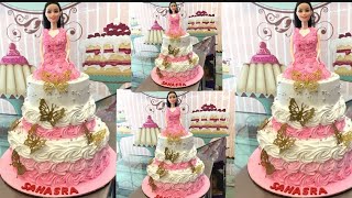 Barbie doll cake video 3kg 2 astep love Wasim cake safe