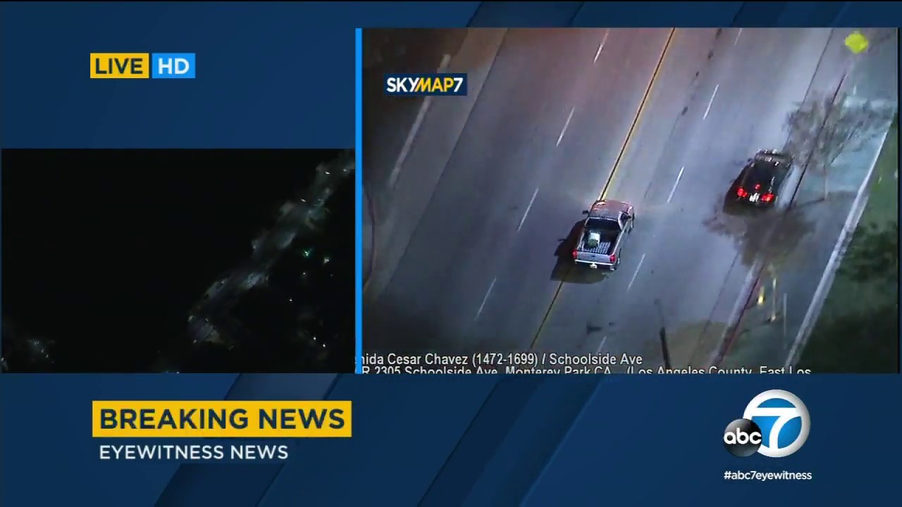 Stolen-vehicle suspect leads police on chase through East LA | ABC7 ...