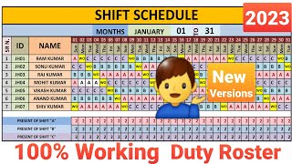How to create duty roster in excel, How to create Shift Schedule. #shiftschedule #dutyroster  #excel screenshot 4