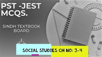PST-JEST MCQS, SINDH TEXTBOOK BOARD || PST MCQS SOCIAL STUDIES, BOOK-5|| PST TEST PREPARATION 2021