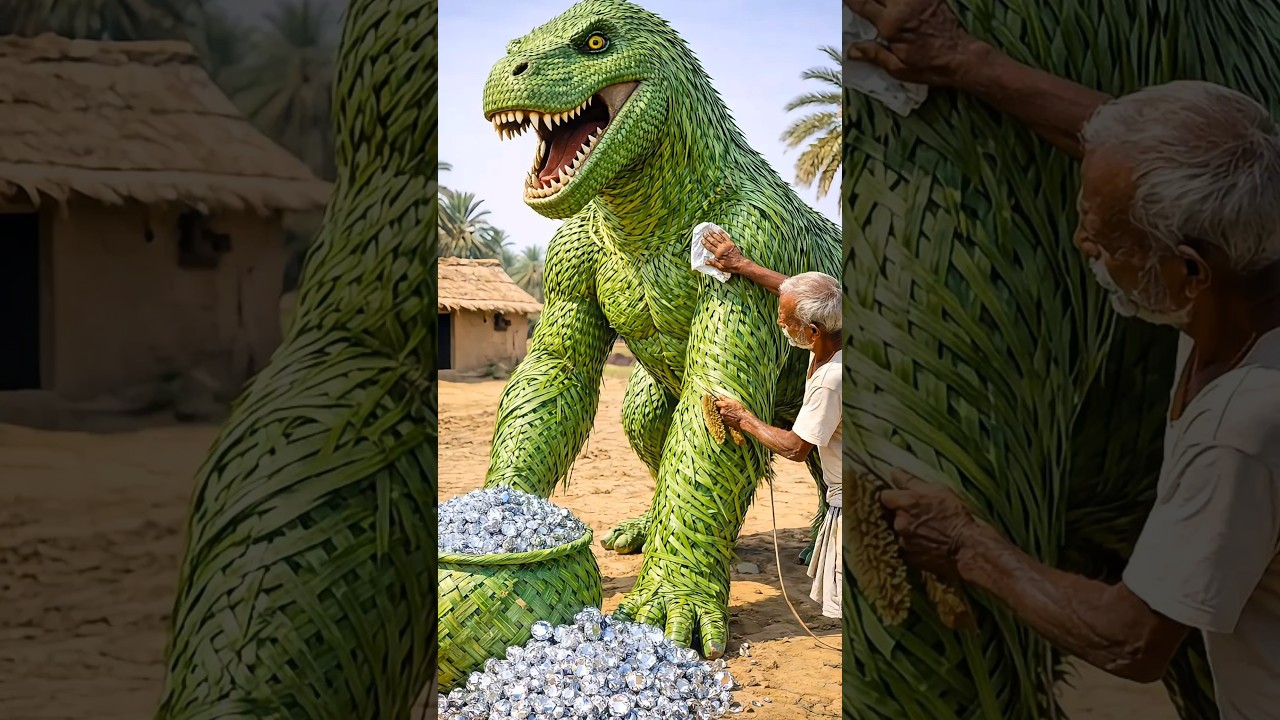 Amazing Rural Skill | Old Man Fast Work With Palm Leaves