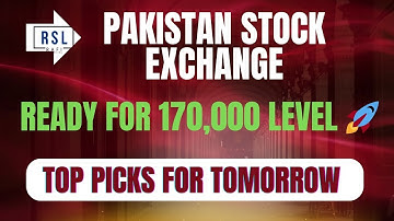 #KSE100 Index Analysis | Ready for 170,000 level?| Top Picks For Tomorrow