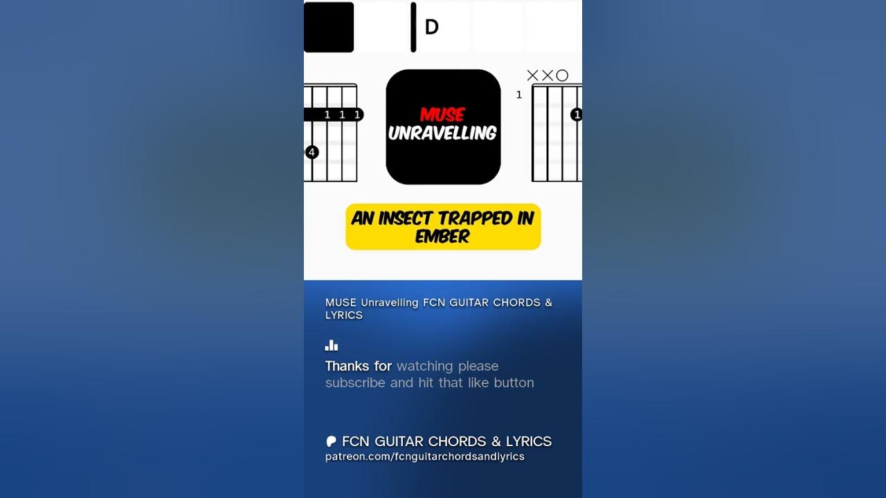 MUSE Unravelling FCN GUITAR CHORDS & LYRICS #backingtrack #muse #bestrocksongs #musergeneration MUSE Unravelling FCN GUITAR CHORDS & LYRICS #backingtrack #muse #bestrocksongs #musergeneration