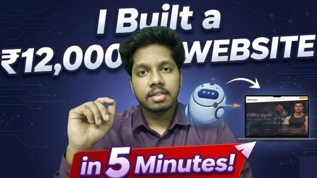 I Built a ₹12K Website in 5 Minutes with AI - YouTube