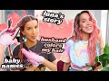 PINK HAIR TRANSFORMATION & LIFE CHAT | BABY NAMES, LUPUS, LUNA'S HISTORY | leighannsays