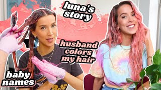 PINK HAIR TRANSFORMATION & LIFE CHAT | BABY NAMES, LUPUS, LUNA'S HISTORY