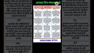 24अक्टूबर 2025 आज का राशिफलToday horoscope zodiac signss viral shorts#subscribe my channel ytstudeo
