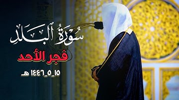 أجمل فجر آسر الشيخ أحمد الحذيفي بخشوع ويتجلى ويبدع في تلاوة سورة البلد كاملة
