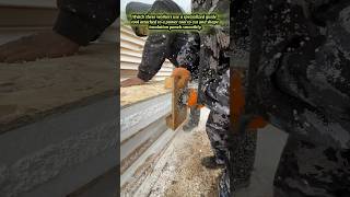 How workers quickly trim foam insulation panels on site