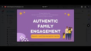 Information PRE's Education Conversation Series | Episode One: Authentic Family Engagement Guide