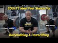 Squats ideal feet stance for bodybuilding  powerlifting  mukesh gahlot youtube.s