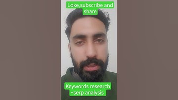 keywords research + serp analysis