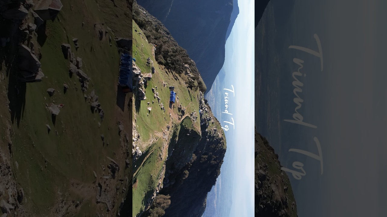 Drone view of Triund Top 