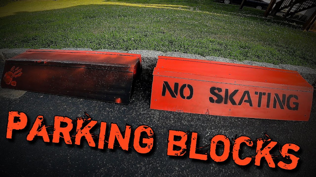 DIY WOODEN Parking Blocks!!  Skateboard Obstacles - DIY Skate OBSTACLES
